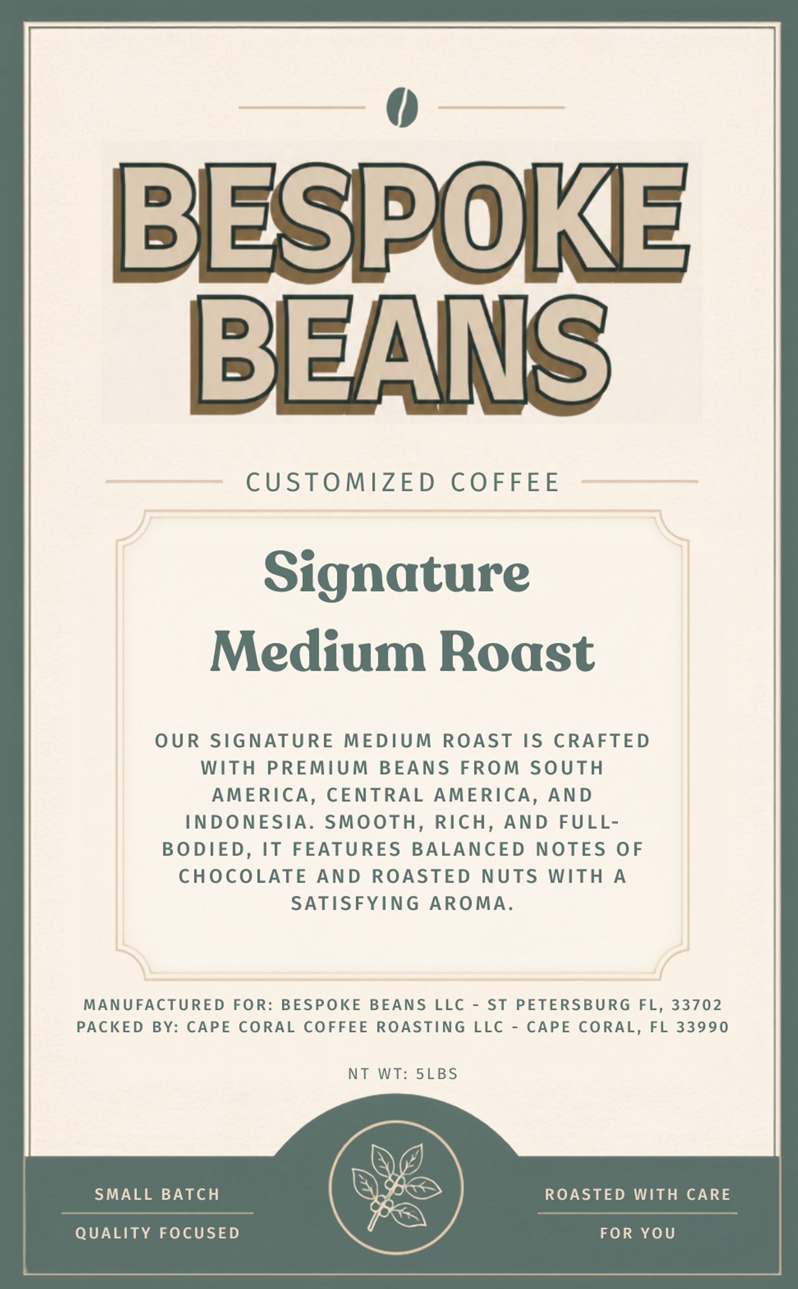 Bespoke Beans Signature Medium Roast